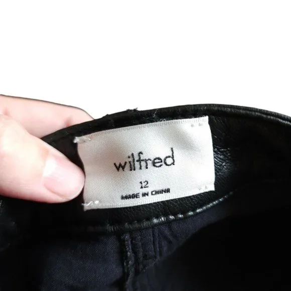 Aritiza Wilfred Melina Cropped vegan leather pant, black - Picture 4 of 10